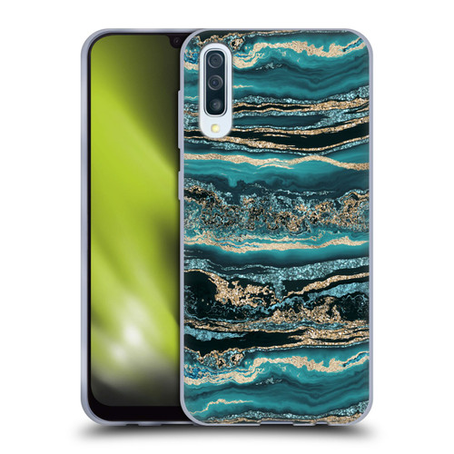 LebensArt Gemstone Marble Luxury Turquoise Soft Gel Case for Samsung Galaxy A50/A30s (2019)