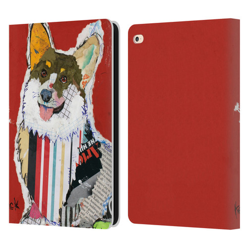 Michel Keck Dogs 2 Corgi Leather Book Wallet Case Cover For Apple iPad Air 2 (2014)