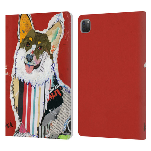 Michel Keck Dogs 2 Corgi Leather Book Wallet Case Cover For Apple iPad Pro 11 2020 / 2021 / 2022