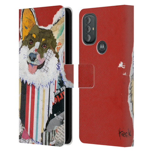 Michel Keck Dogs 2 Corgi Leather Book Wallet Case Cover For Motorola Moto G10 / Moto G20 / Moto G30
