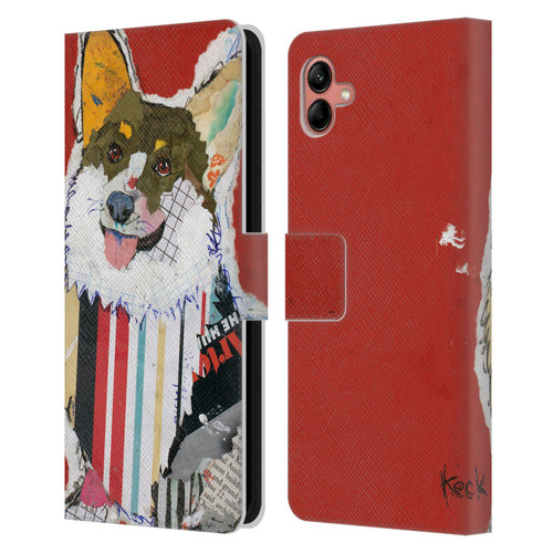 Michel Keck Dogs 2 Corgi Leather Book Wallet Case Cover For Samsung Galaxy A04 (2022)