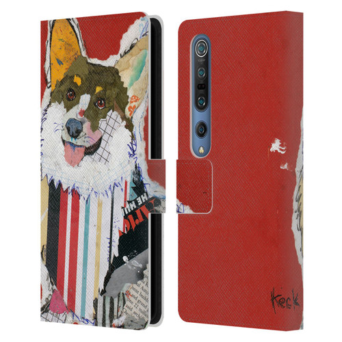 Michel Keck Dogs 2 Corgi Leather Book Wallet Case Cover For Xiaomi Mi 10 5G / Mi 10 Pro 5G