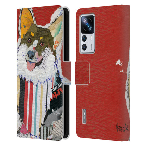 Michel Keck Dogs 2 Corgi Leather Book Wallet Case Cover For Xiaomi 12T Pro