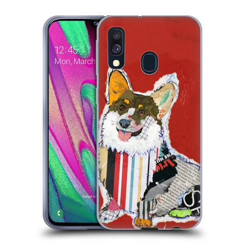Michel Keck Dogs 2 Corgi Soft Gel Case for Samsung Galaxy A40 (2019)