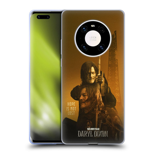 The Walking Dead: Daryl Dixon Key Art Double Exposure Soft Gel Case for Huawei Mate 40 Pro 5G