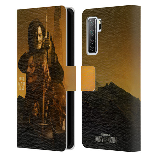 The Walking Dead: Daryl Dixon Key Art Double Exposure Leather Book Wallet Case Cover For Huawei Nova 7 SE/P40 Lite 5G