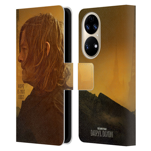 The Walking Dead: Daryl Dixon Key Art Hope Is Not Lost Leather Book Wallet Case Cover For Huawei P50