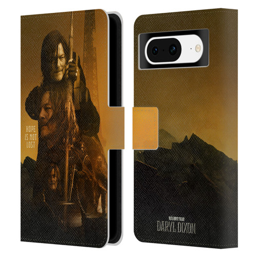 The Walking Dead: Daryl Dixon Key Art Double Exposure Leather Book Wallet Case Cover For Google Pixel 8