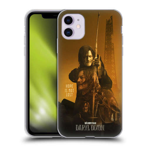 The Walking Dead: Daryl Dixon Key Art Double Exposure Soft Gel Case for Apple iPhone 11