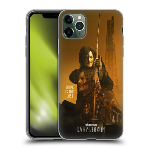 The Walking Dead: Daryl Dixon Key Art Double Exposure Soft Gel Case for Apple iPhone 11 Pro Max