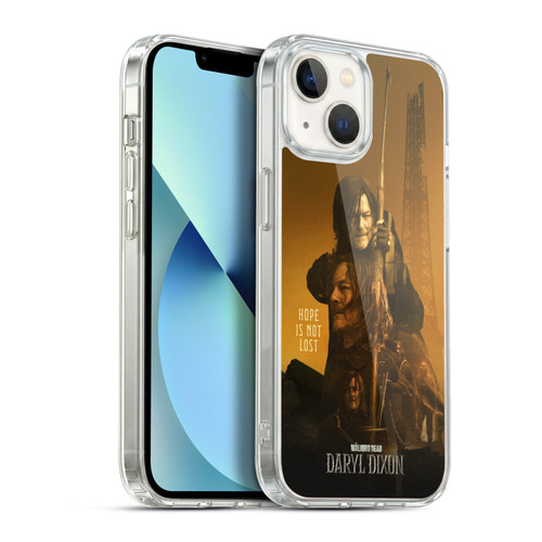The Walking Dead: Daryl Dixon Key Art Double Exposure Soft Gel Case for Apple iPhone 13