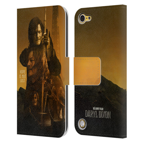 The Walking Dead: Daryl Dixon Key Art Double Exposure Leather Book Wallet Case Cover For Apple iPod Touch 5G 5th Gen