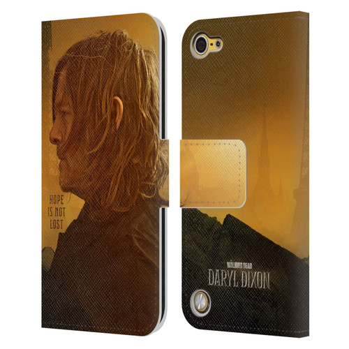The Walking Dead: Daryl Dixon Key Art Hope Is Not Lost Leather Book Wallet Case Cover For Apple iPod Touch 5G 5th Gen