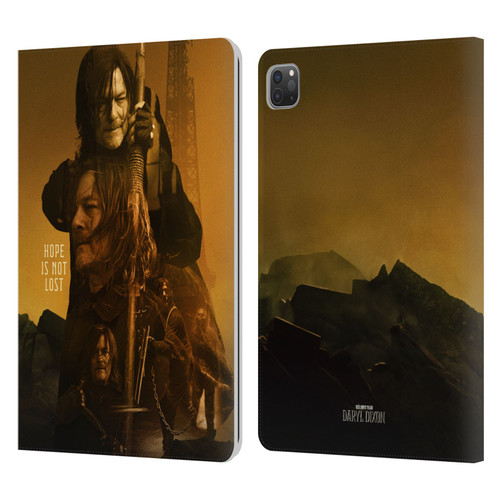 The Walking Dead: Daryl Dixon Key Art Double Exposure Leather Book Wallet Case Cover For Apple iPad Pro 11 2020 / 2021 / 2022