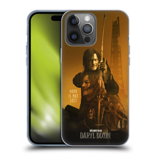 The Walking Dead: Daryl Dixon Key Art Double Exposure Soft Gel Case for Apple iPhone 14 Pro Max