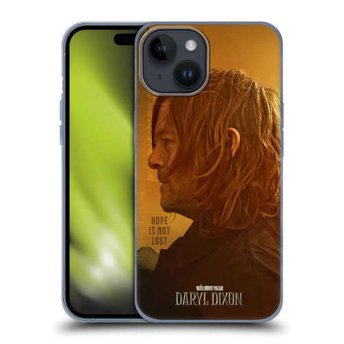 The Walking Dead: Daryl Dixon Key Art Hope Is Not Lost Soft Gel Case for Apple iPhone 15