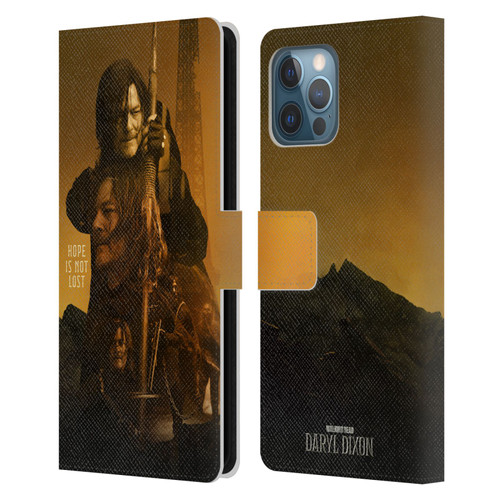 The Walking Dead: Daryl Dixon Key Art Double Exposure Leather Book Wallet Case Cover For Apple iPhone 12 Pro Max