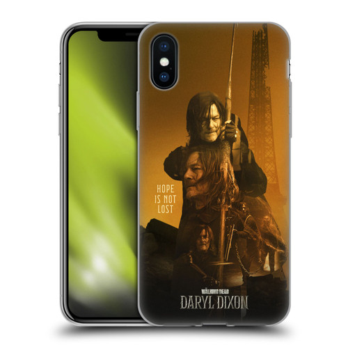 The Walking Dead: Daryl Dixon Key Art Double Exposure Soft Gel Case for Apple iPhone X / iPhone XS