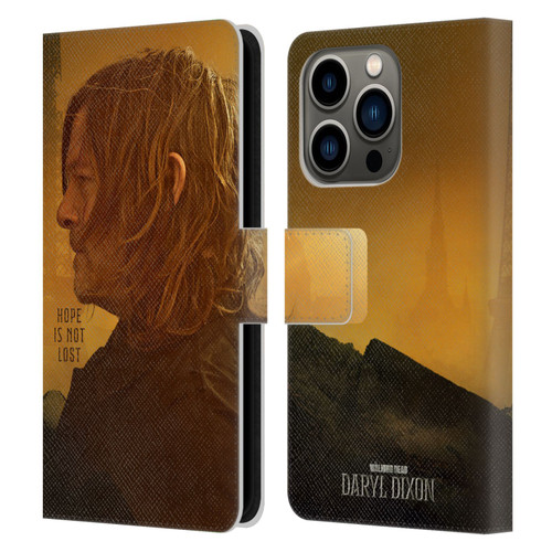 The Walking Dead: Daryl Dixon Key Art Hope Is Not Lost Leather Book Wallet Case Cover For Apple iPhone 14 Pro