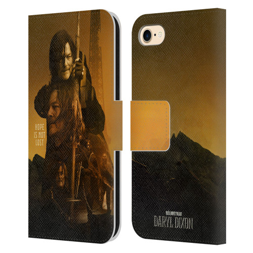 The Walking Dead: Daryl Dixon Key Art Double Exposure Leather Book Wallet Case Cover For Apple iPhone 7 / 8 / SE 2020 & 2022