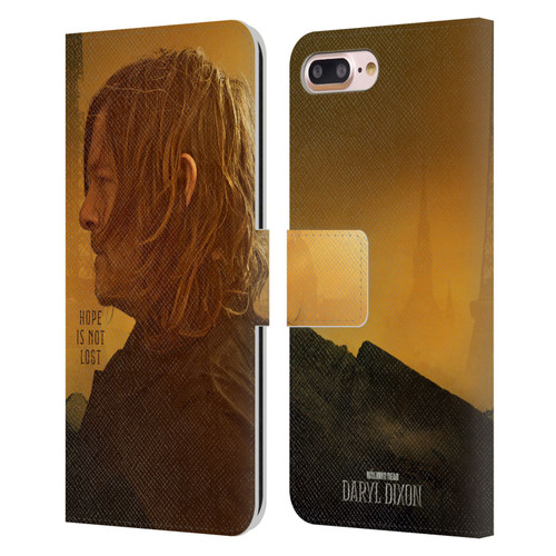 The Walking Dead: Daryl Dixon Key Art Hope Is Not Lost Leather Book Wallet Case Cover For Apple iPhone 7 Plus / iPhone 8 Plus