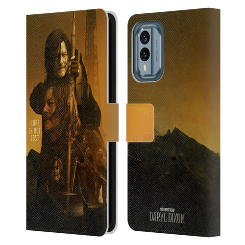 The Walking Dead: Daryl Dixon Key Art Double Exposure Leather Book Wallet Case Cover For Nokia X30