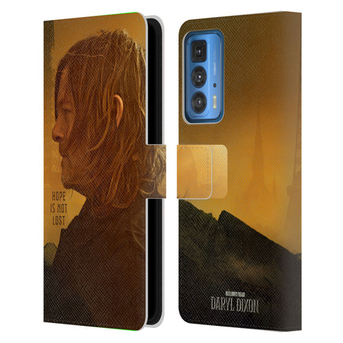 The Walking Dead: Daryl Dixon Key Art Hope Is Not Lost Leather Book Wallet Case Cover For Motorola Edge (2022)