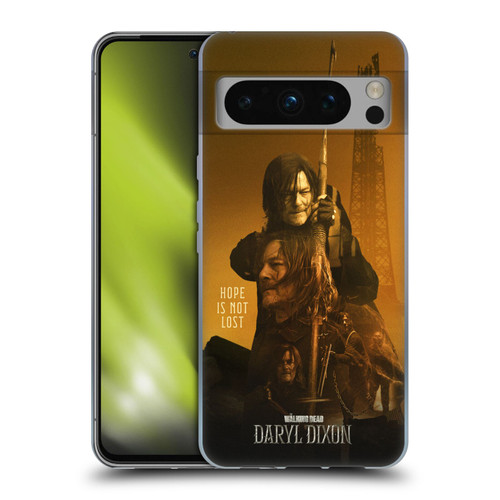 The Walking Dead: Daryl Dixon Key Art Double Exposure Soft Gel Case for Google Pixel 8 Pro