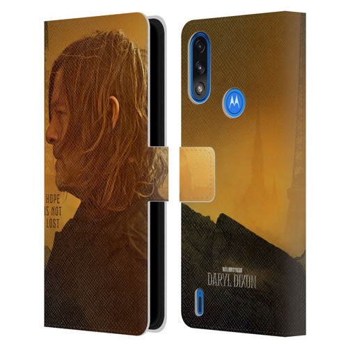 The Walking Dead: Daryl Dixon Key Art Hope Is Not Lost Leather Book Wallet Case Cover For Motorola Moto E7 Power / Moto E7i Power