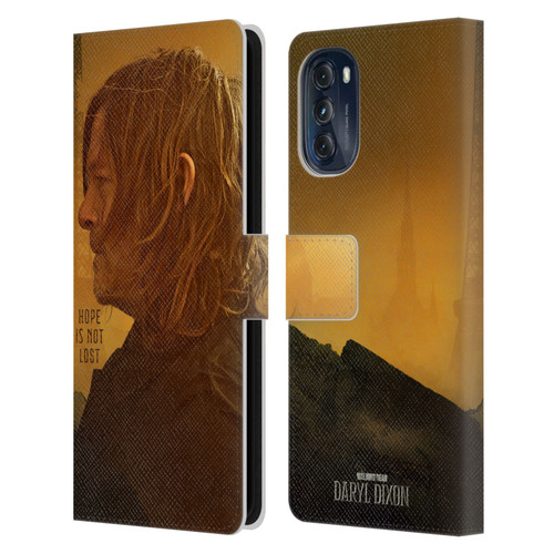 The Walking Dead: Daryl Dixon Key Art Hope Is Not Lost Leather Book Wallet Case Cover For Motorola Moto G (2022)