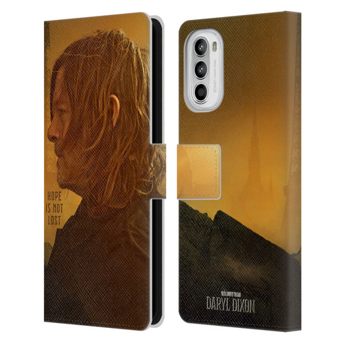 The Walking Dead: Daryl Dixon Key Art Hope Is Not Lost Leather Book Wallet Case Cover For Motorola Moto G52