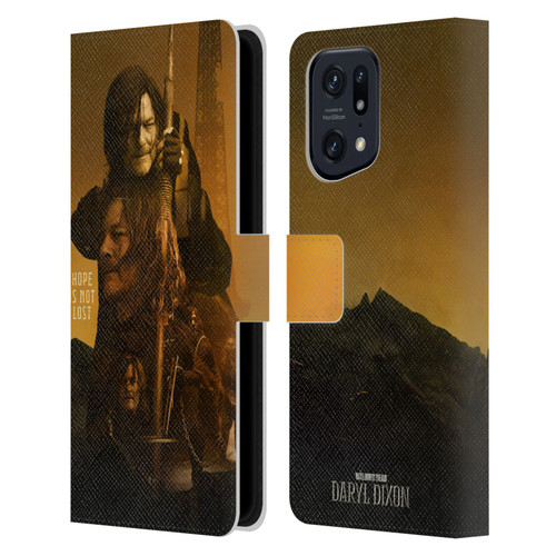 The Walking Dead: Daryl Dixon Key Art Double Exposure Leather Book Wallet Case Cover For OPPO Find X5 Pro