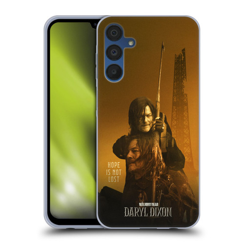 The Walking Dead: Daryl Dixon Key Art Double Exposure Soft Gel Case for Samsung Galaxy A15
