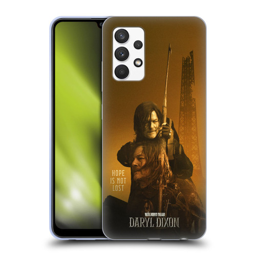 The Walking Dead: Daryl Dixon Key Art Double Exposure Soft Gel Case for Samsung Galaxy A32 (2021)