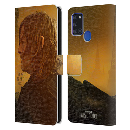 The Walking Dead: Daryl Dixon Key Art Hope Is Not Lost Leather Book Wallet Case Cover For Samsung Galaxy A21s (2020)
