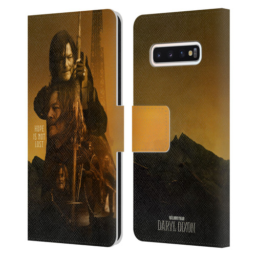 The Walking Dead: Daryl Dixon Key Art Double Exposure Leather Book Wallet Case Cover For Samsung Galaxy S10