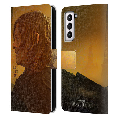 The Walking Dead: Daryl Dixon Key Art Hope Is Not Lost Leather Book Wallet Case Cover For Samsung Galaxy S21 5G