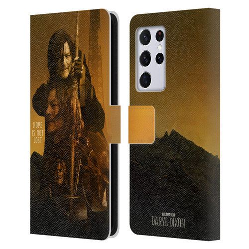 The Walking Dead: Daryl Dixon Key Art Double Exposure Leather Book Wallet Case Cover For Samsung Galaxy S21 Ultra 5G
