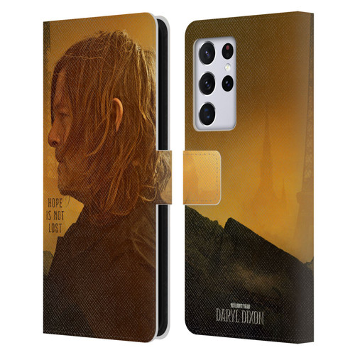 The Walking Dead: Daryl Dixon Key Art Hope Is Not Lost Leather Book Wallet Case Cover For Samsung Galaxy S21 Ultra 5G