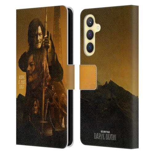 The Walking Dead: Daryl Dixon Key Art Double Exposure Leather Book Wallet Case Cover For Samsung Galaxy S23 FE 5G