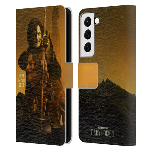 The Walking Dead: Daryl Dixon Key Art Double Exposure Leather Book Wallet Case Cover For Samsung Galaxy S22 5G