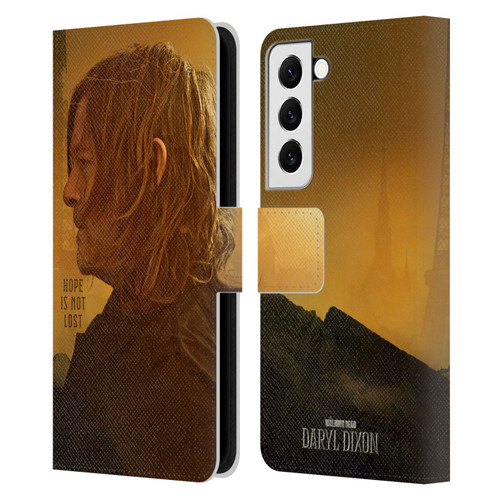 The Walking Dead: Daryl Dixon Key Art Hope Is Not Lost Leather Book Wallet Case Cover For Samsung Galaxy S22 5G