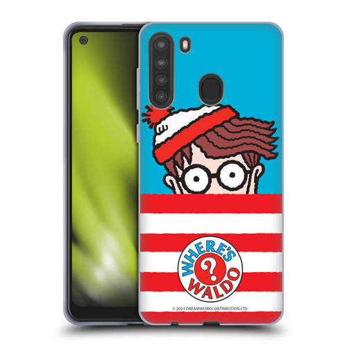 Where's Waldo? Graphics Half Face Soft Gel Case for Samsung Galaxy A21 (2020)