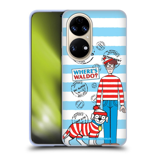 Where's Waldo? Graphics Stripes Blue Soft Gel Case for Huawei P50
