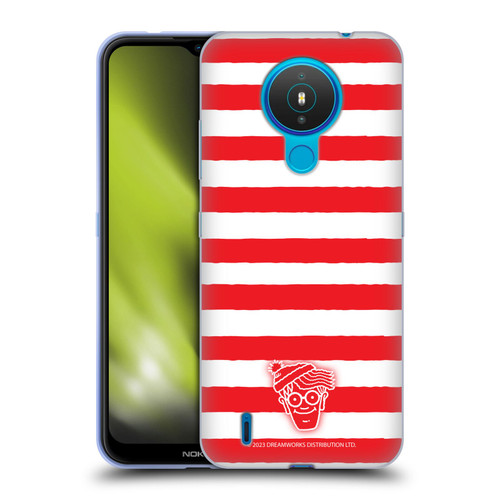 Where's Waldo? Graphics Stripes Red Soft Gel Case for Nokia 1.4