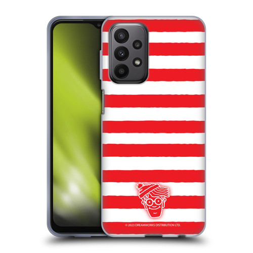 Where's Waldo? Graphics Stripes Red Soft Gel Case for Samsung Galaxy A23 / 5G (2022)