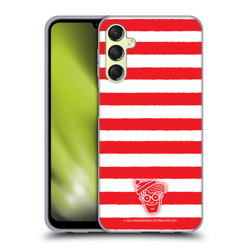 Where's Waldo? Graphics Stripes Red Soft Gel Case for Samsung Galaxy A24 4G / Galaxy M34 5G