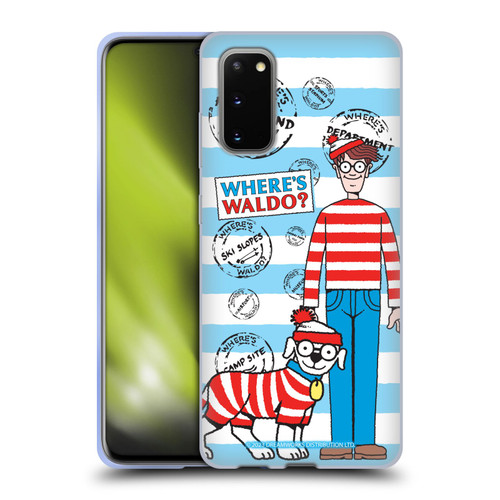Where's Waldo? Graphics Stripes Blue Soft Gel Case for Samsung Galaxy S20 / S20 5G