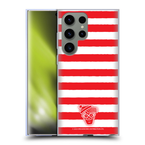 Where's Waldo? Graphics Stripes Red Soft Gel Case for Samsung Galaxy S23 Ultra 5G