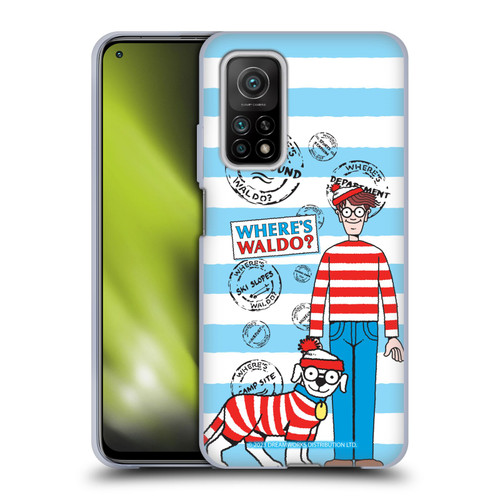 Where's Waldo? Graphics Stripes Blue Soft Gel Case for Xiaomi Mi 10T 5G